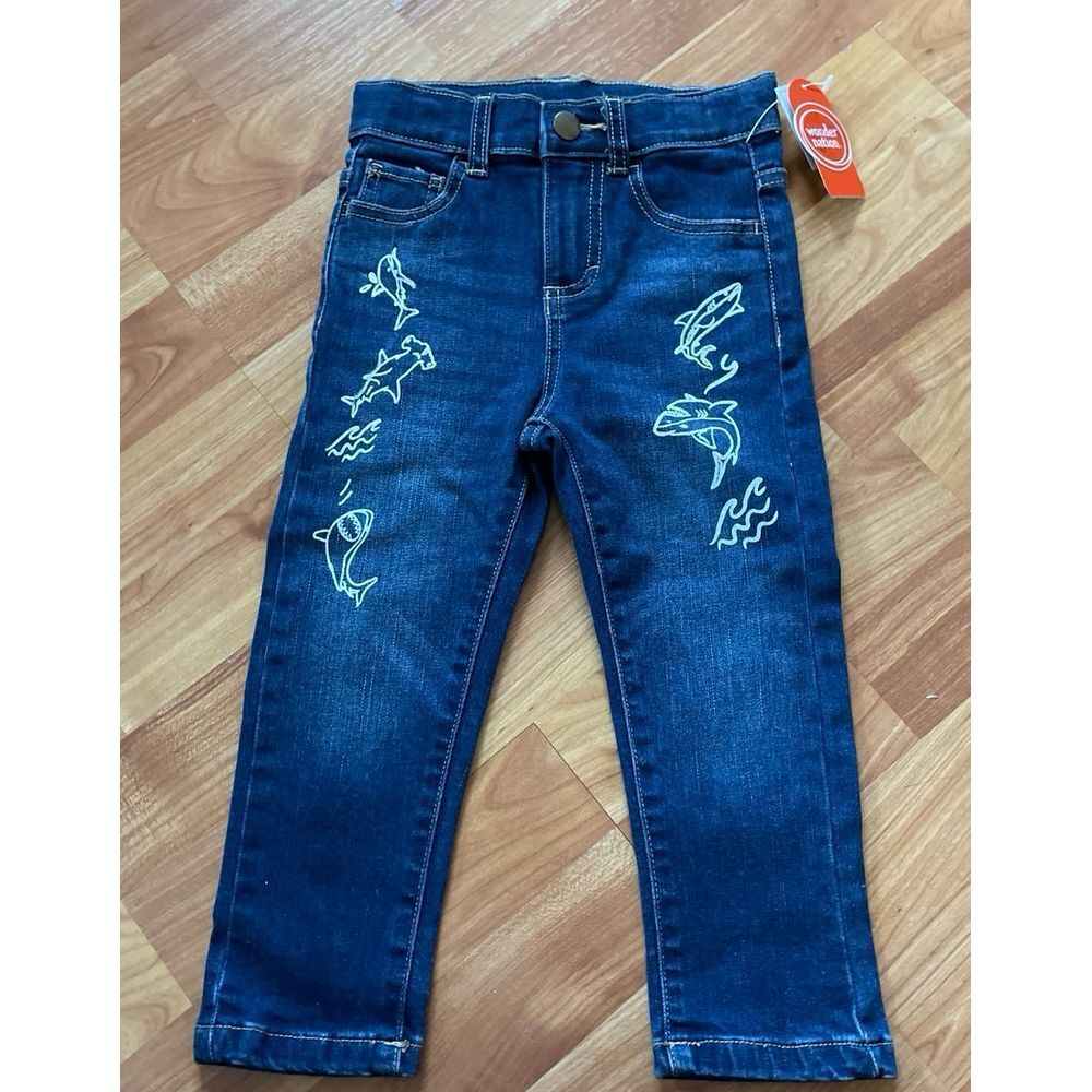 Wonder Nation Baby & Toddler Boy Shark Print Jeans